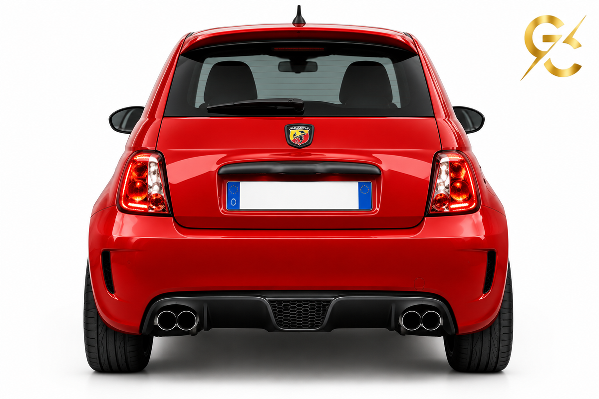 Fiat 500 Abarth Rossa - Vista Posteriore