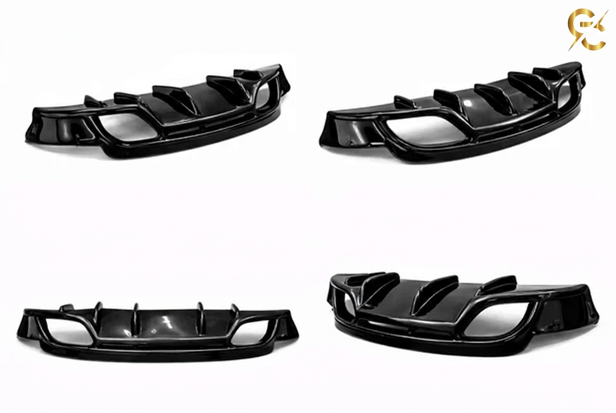 Quattro viste del diffusore con logo GC dorato