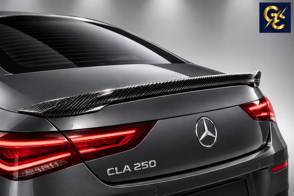 Spoiler Mercedes CLA C118 - Sfondo Chiaro con Logo GC